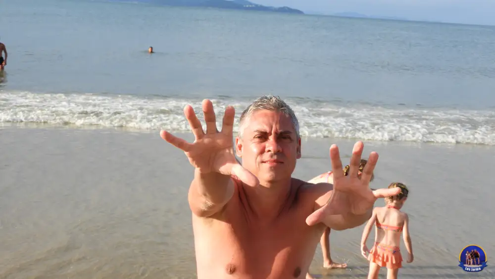 Ricardo disfrutando en Praia da Daniela